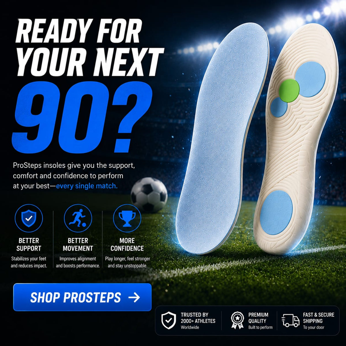 Athletic Shock Absorbing Insoles
